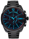 Buy Shop Diesel Mega Chief Chronograph Black Dial Black Steel Strap Watch For Men - DZ4318 USA Online