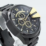 Buy Shop Diesel Mega Chief Chronograph Black Dial Black Steel Strap Watch For Men - DZ4338 USA Online