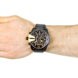 Buy Shop Diesel Mega Chief Chronograph Black Dial Black Steel Strap Watch For Men - DZ4338 USA Online