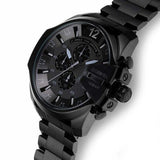 Buy Shop Diesel Mega Chief Chronograph Black Dial Black Steel Strap Watch For Men - DZ4355 USA Online