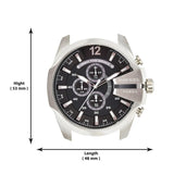 Buy Shop Diesel Mega Chief Chronograph Black Dial Brown Leather Strap Watch For Men - DZ4290 USA Online