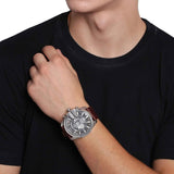 Buy Shop Diesel Mega Chief Chronograph Black Dial Brown Leather Strap Watch For Men - DZ4290 USA Online