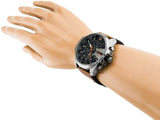 Buy Shop Diesel Mega Chief Chronograph Black Dial Brown Leather Strap Watch For Men - DZ4343 USA Online