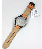 Buy Shop Diesel Mega Chief Chronograph Black Dial Brown Leather Strap Watch For Men - DZ4476 USA Online