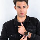 Buy Shop Diesel Mega Chief Chronograph Black Dial Grey Nylon Strap Watch For Men - DZ4523 USA Online