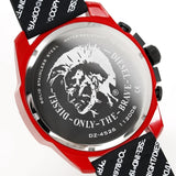 Buy Shop Diesel Mega Chief Chronograph Black Dial Red Rubber Strap Watch For Men - DZ4526 USA Online