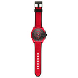 Buy Shop Diesel Mega Chief Chronograph Black Dial Red Rubber Strap Watch For Men - DZ4526 USA Online