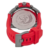 Buy Shop Diesel Mega Chief Chronograph Black Dial Red Silicone Strap Watch For Men - DZ4427 USA Online