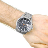 Buy Shop Diesel Mega Chief Chronograph Black Dial Silver Steel Strap Watch For Men - DZ4308 USA Online