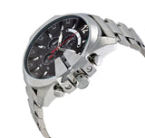 Buy Shop Diesel Mega Chief Chronograph Black Dial Silver Steel Strap Watch For Men - DZ4308 USA Online