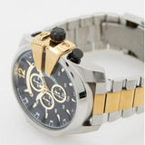 Buy Shop Diesel Mega Chief Chronograph Black Dial Two Tone Steel Strap Watch For Men - DZ4581 USA Online