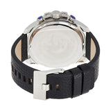 Buy Shop Diesel Mega Chief Chronograph Blue Dial Black Leather Strap Watch For Men - DZ4423 USA Online