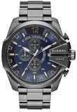 Buy Shop Diesel Mega Chief Chronograph Blue Dial Black Steel Strap Watch For Men - DZ4329 USA Online