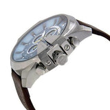 Buy Shop Diesel Mega Chief Chronograph Blue Dial Brown Leather Strap Watch For Men - DZ4281 USA Online
