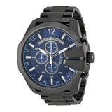 Buy Shop Diesel Mega Chief Chronograph Blue Dial Black Steel Strap Watch For Men - DZ4329 USA Online