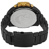 Buy Shop Diesel Mega Chief Chronograph Gold Dial Black Steel Strap Watch For Men - DZ4485 USA Online