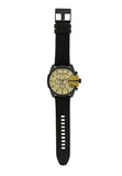 Buy Shop Diesel Mega Chief Chronograph Gold Dial Black Steel Strap Watch For Men - DZ4485 USA Online