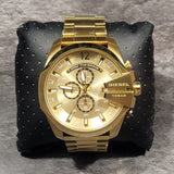 Buy Shop Diesel Mega Chief Chronograph Gold Dial Gold Steel Strap Watch For Men - DZ4360 USA Online