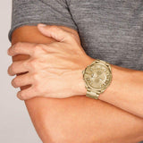 Buy Shop Diesel Mega Chief Chronograph Gold Dial Gold Steel Strap Watch For Men - DZ4360 USA Online