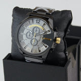Buy Shop Diesel Mega Chief Chronograph Grey Dial Black Steel Strap Watch For Men - DZ4479 USA Online