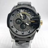 Buy Shop Diesel Mega Chief Chronograph Grey Dial Black Steel Strap Watch For Men - DZ4479 USA Online