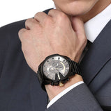 Buy Shop Diesel Mega Chief Chronograph Grey Dial Black Steel Strap Watch For Men - DZ4479 USA Online