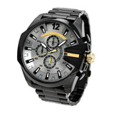 Buy Shop Diesel Mega Chief Chronograph Grey Dial Black Steel Strap Watch For Men - DZ4479 USA Online