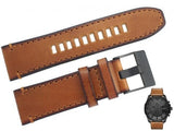 Buy Shop Diesel Mega Chief Chronograph Grey Dial Brown Leather Strap Watch For Men - DZ4463 USA Online