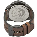 Buy Shop Diesel Mega Chief Chronograph Grey Dial Brown Leather Strap Watch For Men - DZ4463 USA Online
