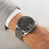 Buy Shop Diesel Mega Chief Chronograph Grey Dial Grey Steel Strap Watch for Men - DZ4282 USA Online