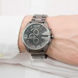 Buy Shop Diesel Mega Chief Chronograph Grey Dial Grey Steel Strap Watch for Men - DZ4282 USA Online