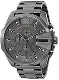 Buy Shop Diesel Mega Chief Chronograph Grey Dial Grey Steel Strap Watch for Men - DZ4282 USA Online