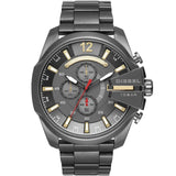 Buy Shop Diesel Mega Chief Chronograph Grey Dial Grey Steel Strap Watch For Men - DZ4421 USA Online