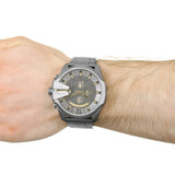 Buy Shop Diesel Mega Chief Chronograph Grey Dial Grey Steel Strap Watch For Men - DZ4466 USA Online