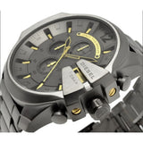 Buy Shop Diesel Mega Chief Chronograph Grey Dial Grey Steel Strap Watch For Men - DZ4466 USA Online