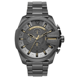 Buy Shop Diesel Mega Chief Chronograph Grey Dial Grey Steel Strap Watch For Men - DZ4466 USA Online