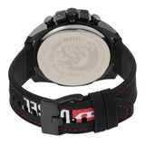 Buy Shop Diesel Mega Chief Chronograph Silver Dial Black Leather Strap Watch For Men - DZ4512 USA Online