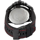 Buy Shop Diesel Mega Chief Chronograph Silver Dial Black Leather Strap Watch For Men - DZ4512 USA Online