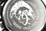 Buy Shop Diesel Mega Chief Chronograph Silver Dial Black Leather Strap Watch For Men - DZ4512 USA Online