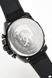 Buy Shop Diesel Mega Chief Chronograph Silver Dial Black Leather Strap Watch For Men - DZ4512 USA Online