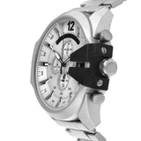 Buy Shop Diesel Mega Chief Chronograph Silver Dial Silver Steel Strap Watch For Men - DZ4501 USA Online