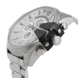 Buy Shop Diesel Mega Chief Chronograph Silver Dial Silver Steel Strap Watch For Men - DZ4501 USA Online