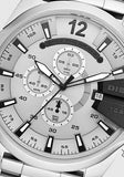 Buy Shop Diesel Mega Chief Chronograph Silver Dial Silver Steel Strap Watch For Men - DZ4501 USA Online