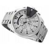 Buy Shop Diesel Mega Chief Chronograph Silver Dial Silver Steel Strap Watch For Men - DZ4501 USA Online