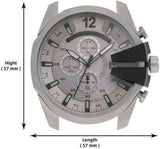 Buy Shop Diesel Mega Chief Chronograph Silver Dial Silver Steel Strap Watch For Men - DZ4501 USA Online