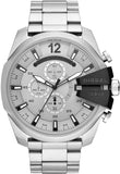 Buy Shop Diesel Mega Chief Chronograph Silver Dial Silver Steel Strap Watch For Men - DZ4501 USA Online
