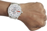 Buy Shop Diesel Mega Chief Chronograph White Dial Silver Steel Strap Watch For Men - DZ4328 USA Online