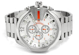Buy Shop Diesel Mega Chief Chronograph White Dial Silver Steel Strap Watch For Men - DZ4328 USA Online