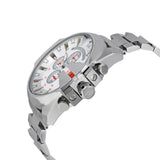 Buy Shop Diesel Mega Chief Chronograph White Dial Silver Steel Strap Watch For Men - DZ4328 USA Online