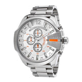 Buy Shop Diesel Mega Chief Chronograph White Dial Silver Steel Strap Watch For Men - DZ4328 USA Online
